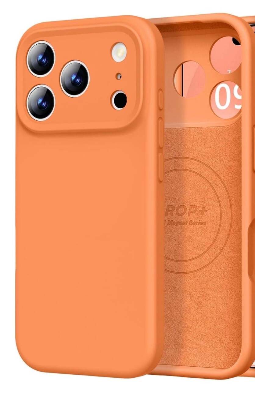 Orange Liquid Silicone MagSafe iPhone 17 Pro Max Case